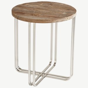 Cyan lighting-06560-Montrose - 22 side Table - 22.5 Inches Wide by 24.75 Inches High   Black Forest Grove/Chrome Finish