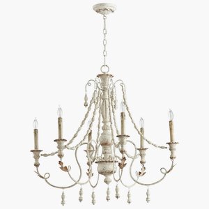 Cyan lighting-06576-Lyon - six Light Chandelier - 33 Inches Wide by 30 Inches High   Lyon - six Light Chandelier - 33 Inches Wide by 30 Inches High