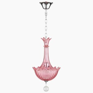 Cyan lighting-06594-Biscay - One Light Pendant - 10 Inches Wide by 24 Inches High   Pink Finish