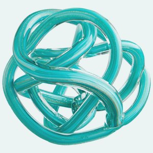 Cyan lighting-06732-Tangle - Large sculpture - 5.25 Inches Wide   Blue Finish