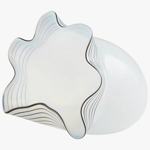 Cyan lighting-06735-Moon Jelly - Medium Vase - 8.5 Inches Wide by 8.5 Inches High   White Finish