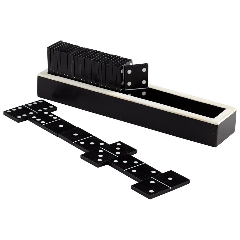 Cyan lighting-07039-Dominoes - 8.5 Inches Wide by 2 Inches High   Black/White Finish