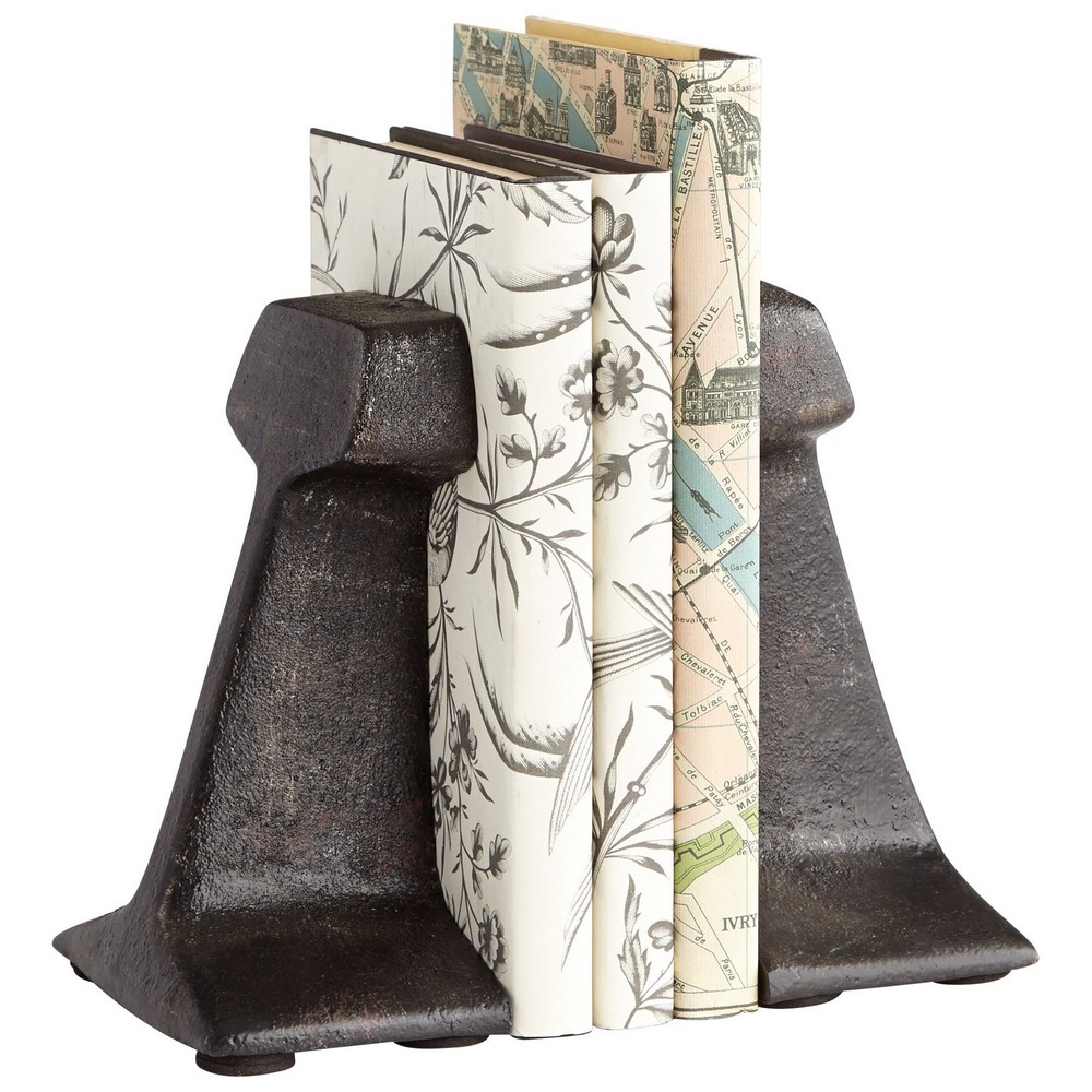 Cyan lighting-07230-smithy Bookend - 6.25 Inches Wide by 7 Inches High   Zinc Finish