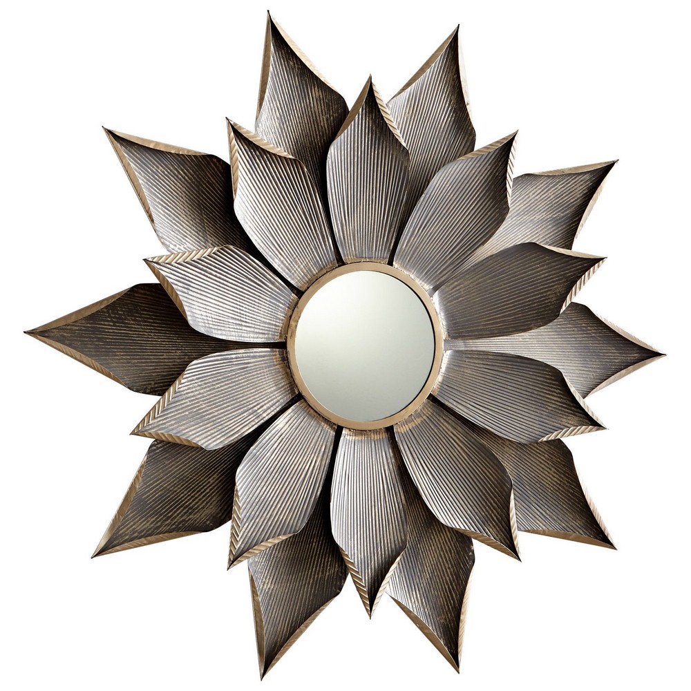 Cyan lighting-07246-38.25 Inch small Blossom Mirror   Graphite Finish