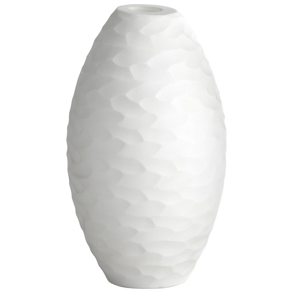 Cyan lighting-07324-small Meringue Vase - 7 Inches Wide by 12.25 Inches High   White Finish