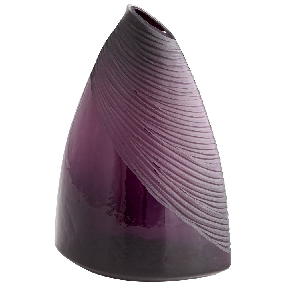 Cyan lighting-07337-Large Mount Amethyst Vase - 10.25 Inches Wide by 14.5 Inches High   Purple Finish