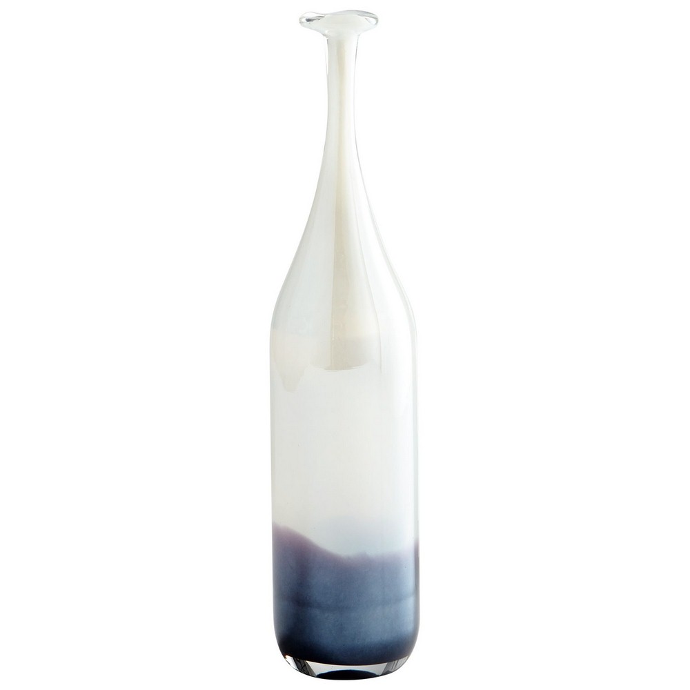 Cyan lighting-07342-small Nobel Vase - 4 Inches Wide by 17 Inches High Purple/Clear  Blue/Clear Finish