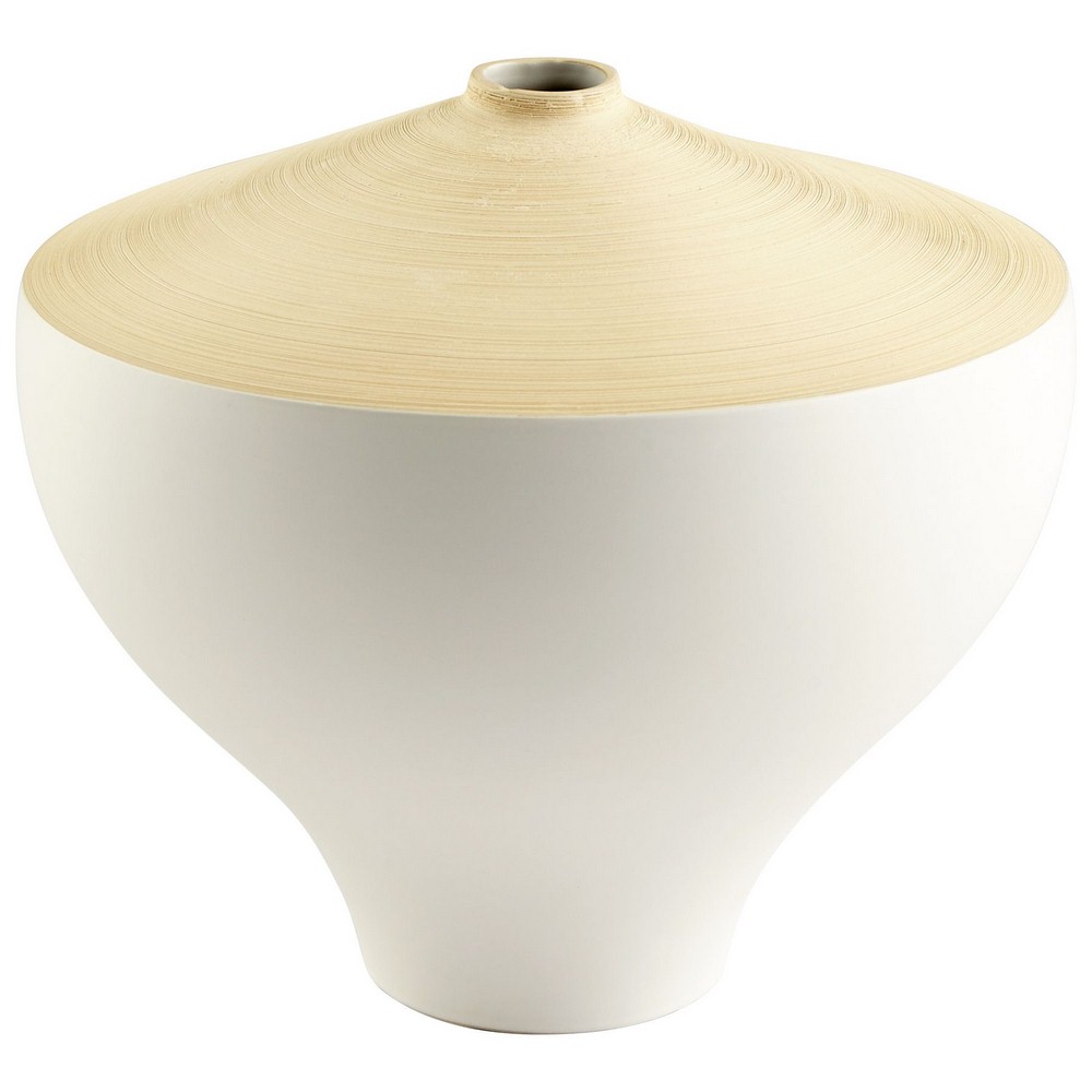 Cyan lighting-07439-Medium Inez Vase - 12.75 Inches Wide by 11.5 Inches High   Matte White Finish