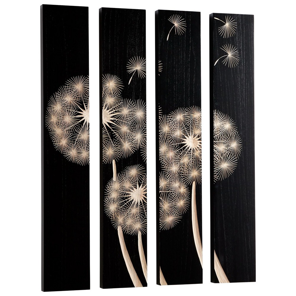 Cyan lighting-07522-Float On Wall Art - 32 Inches Wide by 47.25 Inches High   Black Finish