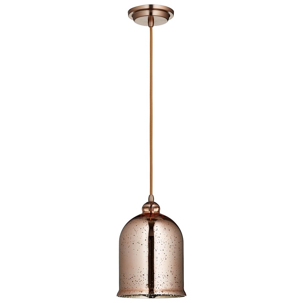 Cyan lighting-07616-Celia - One Light Pendant - 7.25 Inches Wide by 10.5 Inches High Satin Copper  Satin Gold Finish with Light Gold Ombre Glass