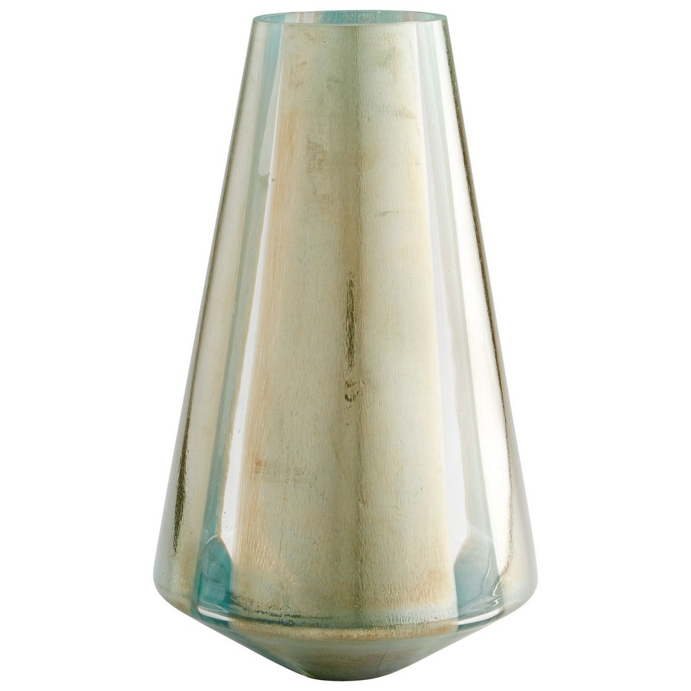 Cyan lighting-07836-15.25 Inch Large stargate Vase   Green Finish