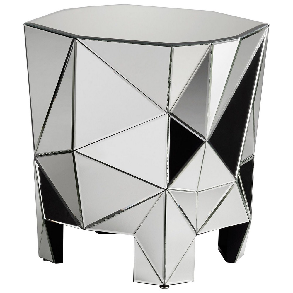 Cyan lighting-07907-Alessandro side Table - 26.25 Inches Wide by 25 Inches Long   Clear Finish