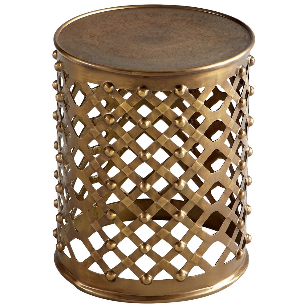 Cyan lighting-08228-Alden - Side Table - 16.75 Inches Wide by 19.5 Inches High   Brushed Brass Finish