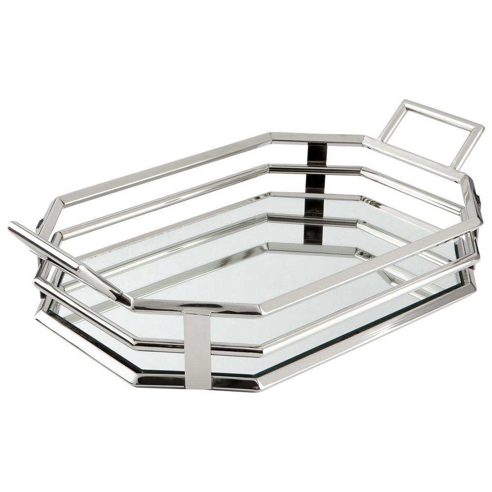 Cyan lighting-08265-Layers of Meaning - Tray - 23 Inches Wide by 5.75 Inches High   Stainless Steel Finish