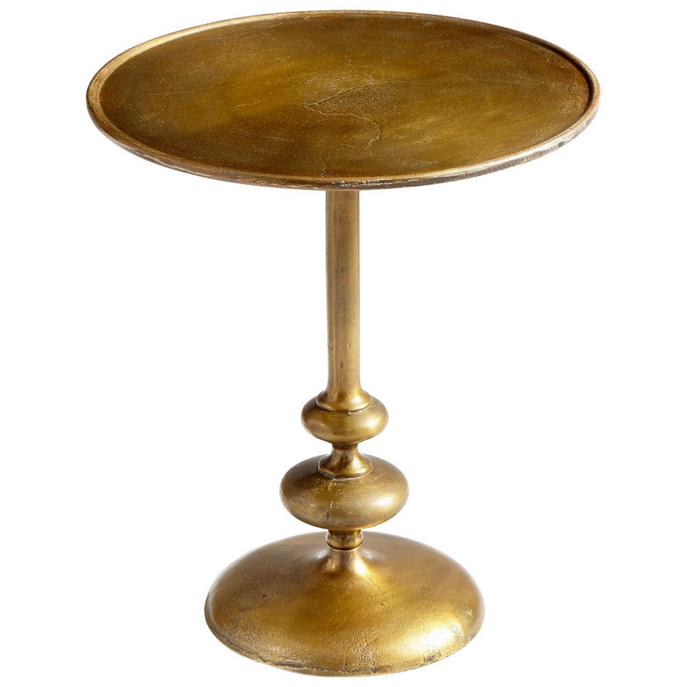 Cyan lighting-08304-Tote - 22 Inch Side Table   Antique Brass Finish