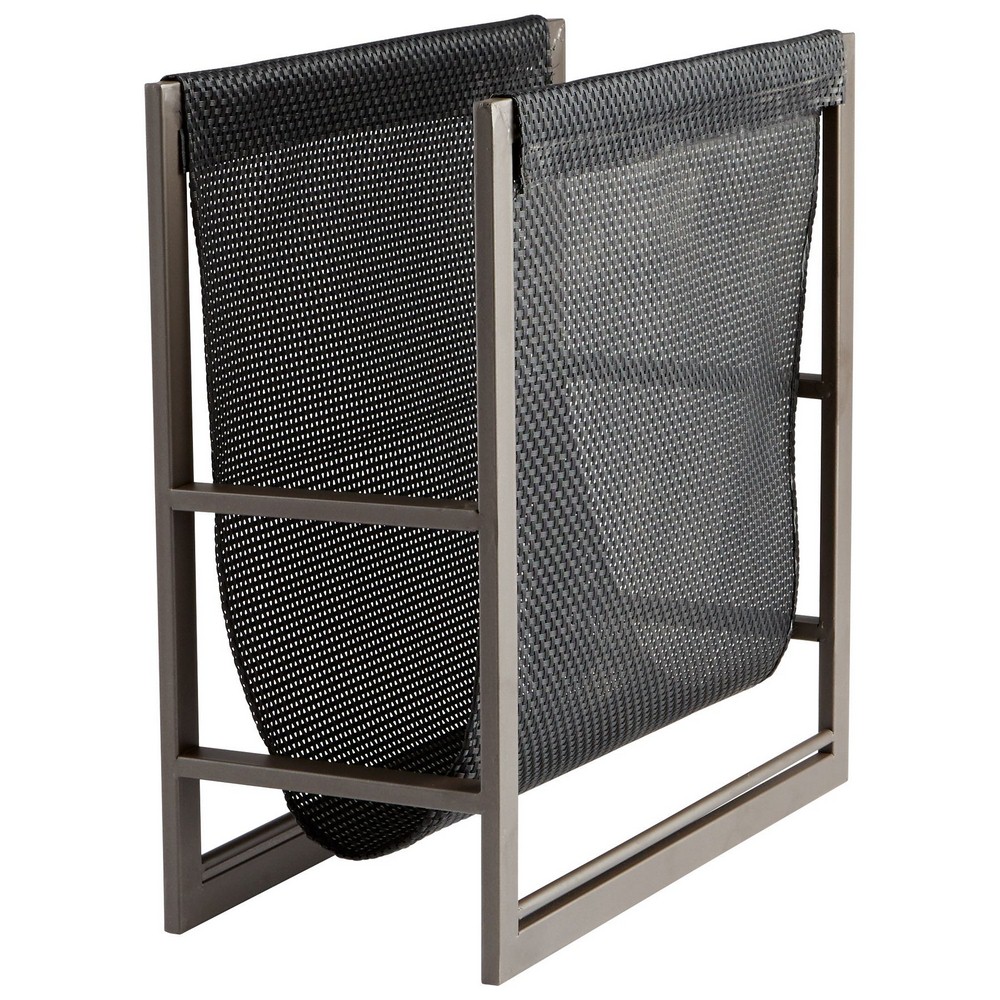 Cyan lighting-08326-Mesh - Magazine Rack - 15.75 Inches Wide by 15.75 Inches High   Graphite/Black Finish