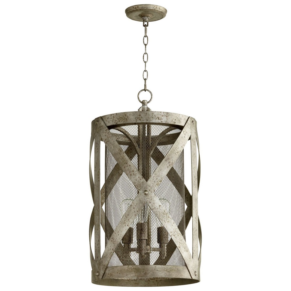 Cyan lighting-08366-Byzantine - Three Light Pendant - 15 Inches Wide by 30.25 Inches High   Graphite Finish