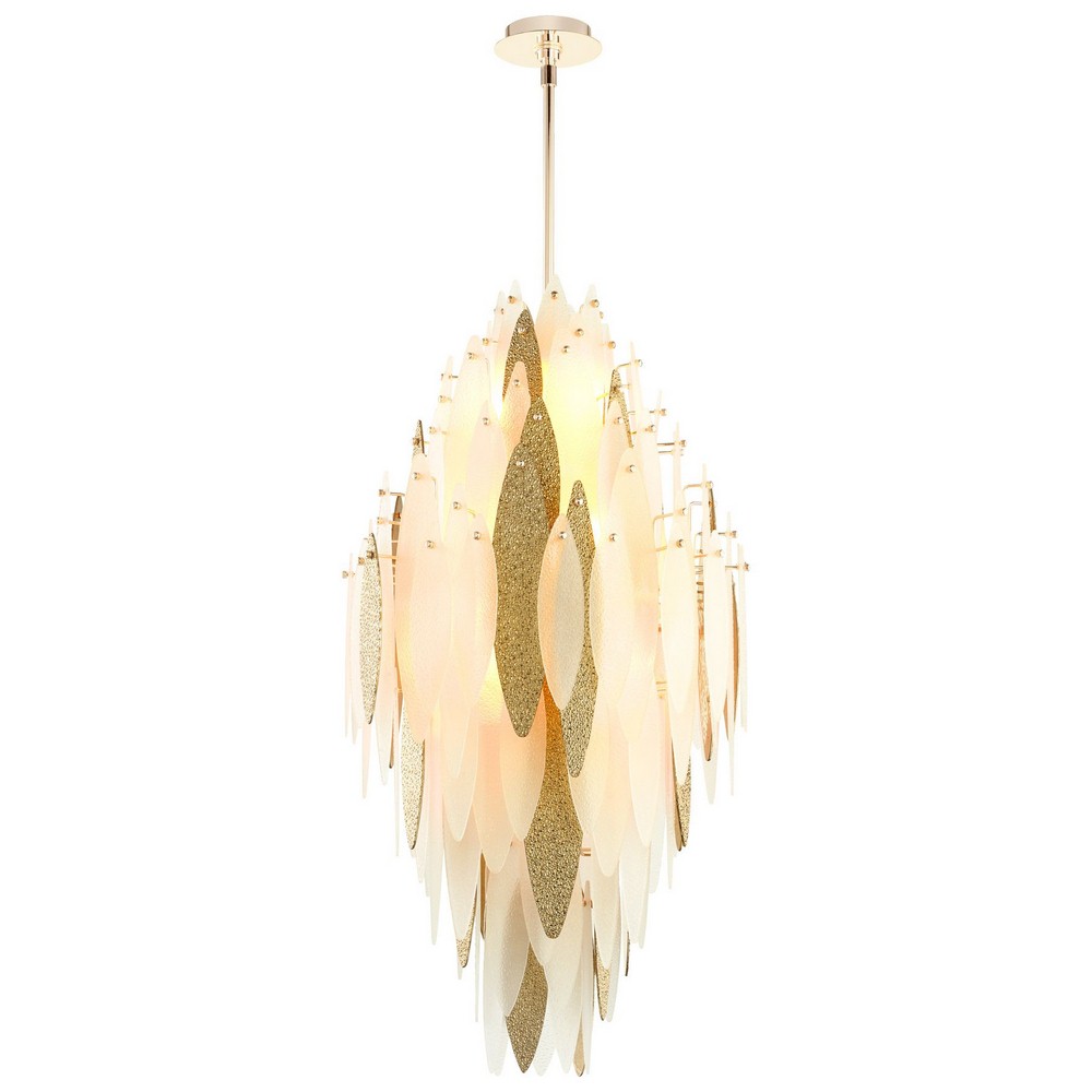 Cyan lighting-08551-Vega - Ten Light Pendant - 21 Inches Wide by 48.5 Inches High   Satin Gold Finish