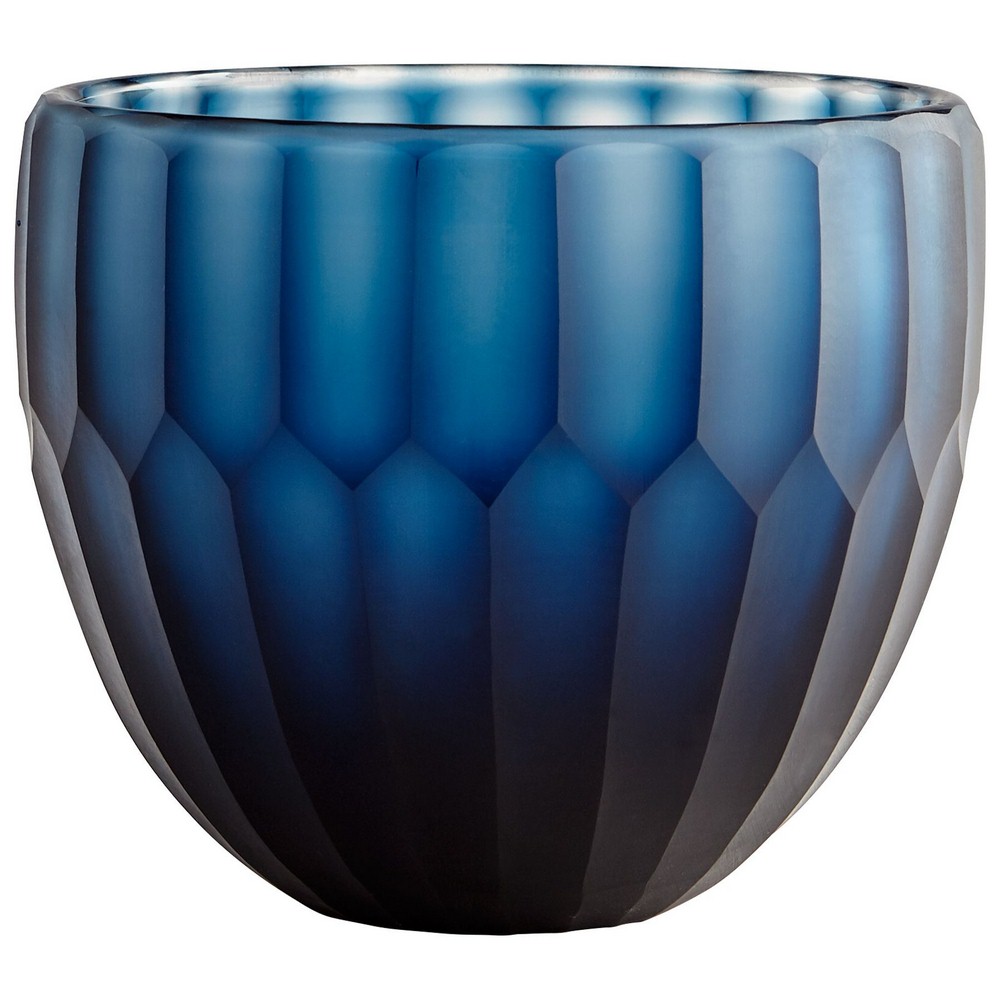 Cyan lighting-08632-Small Tulip Bowl - 6 Inches Wide by 5.5 Inches High   Blue Finish
