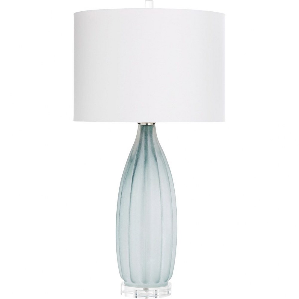 Table Lamp Cotton Liner Shade Cyan