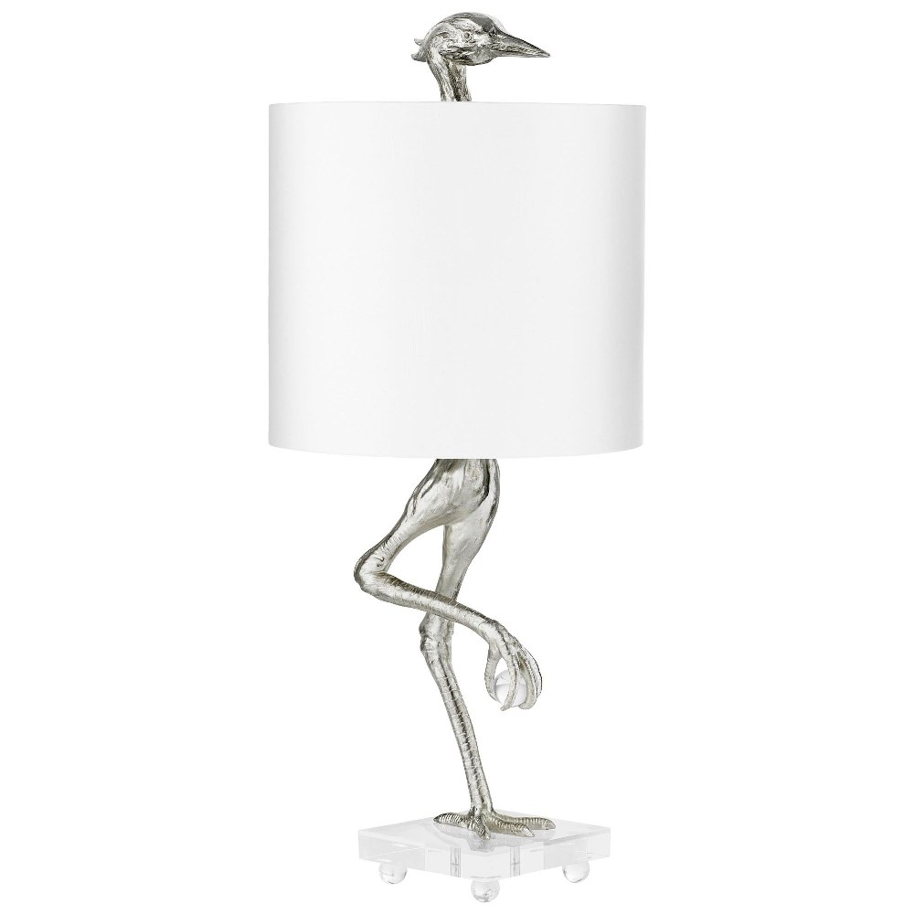Table Lamp Linen Shade Cyan