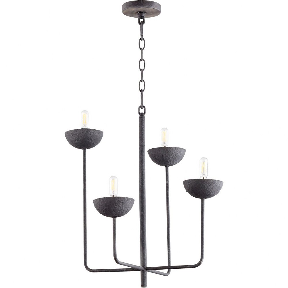 Cyan lighting-10975-Enoki - 4 Light Chandelier - 21 Inches Wide by 19.5 Inches High   Noir Finish