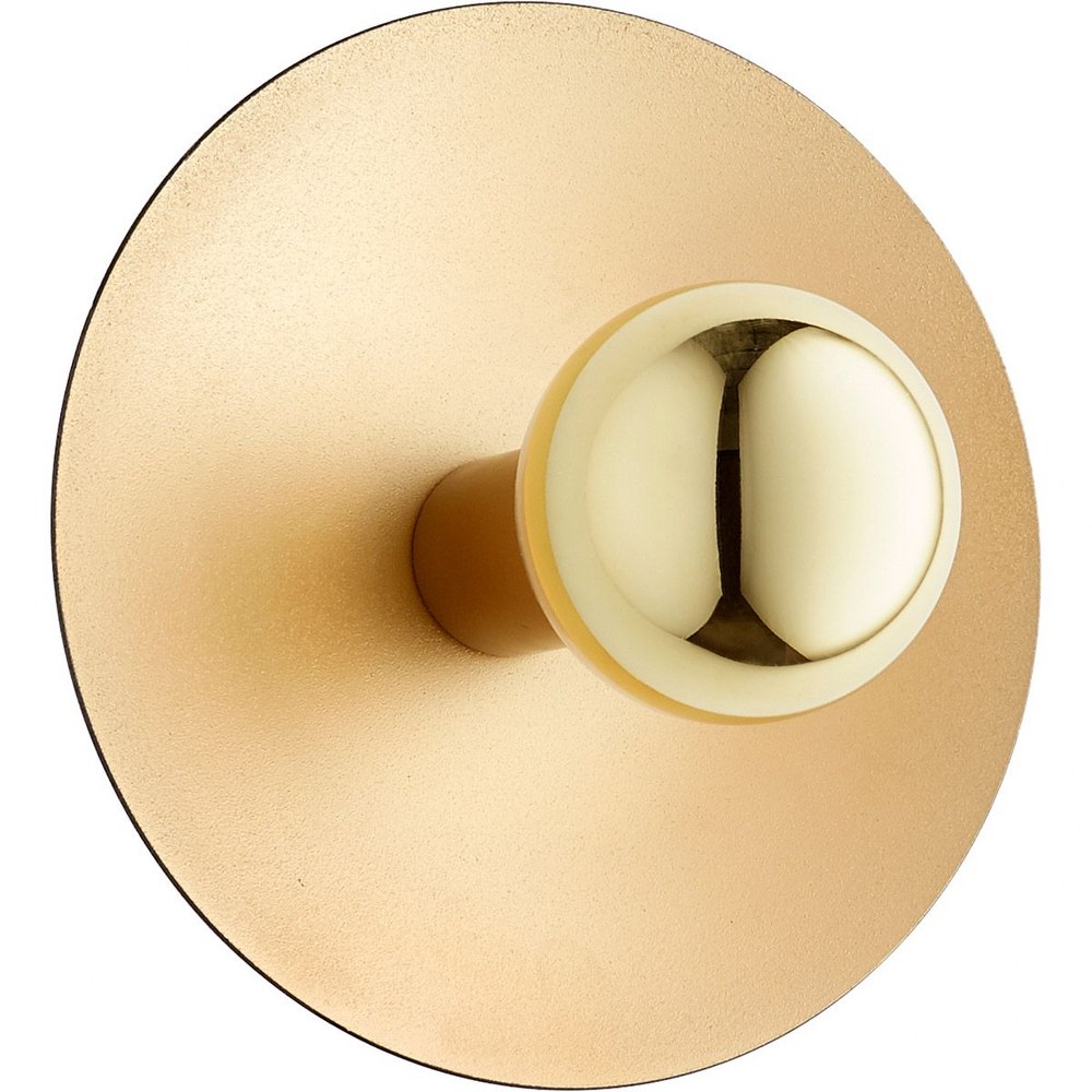 Cyan lighting-10978-Artemis - 1 Light Wall Mount - 8 Inches Wide by 8 Inches High   Noir/Gold Leaf Finish