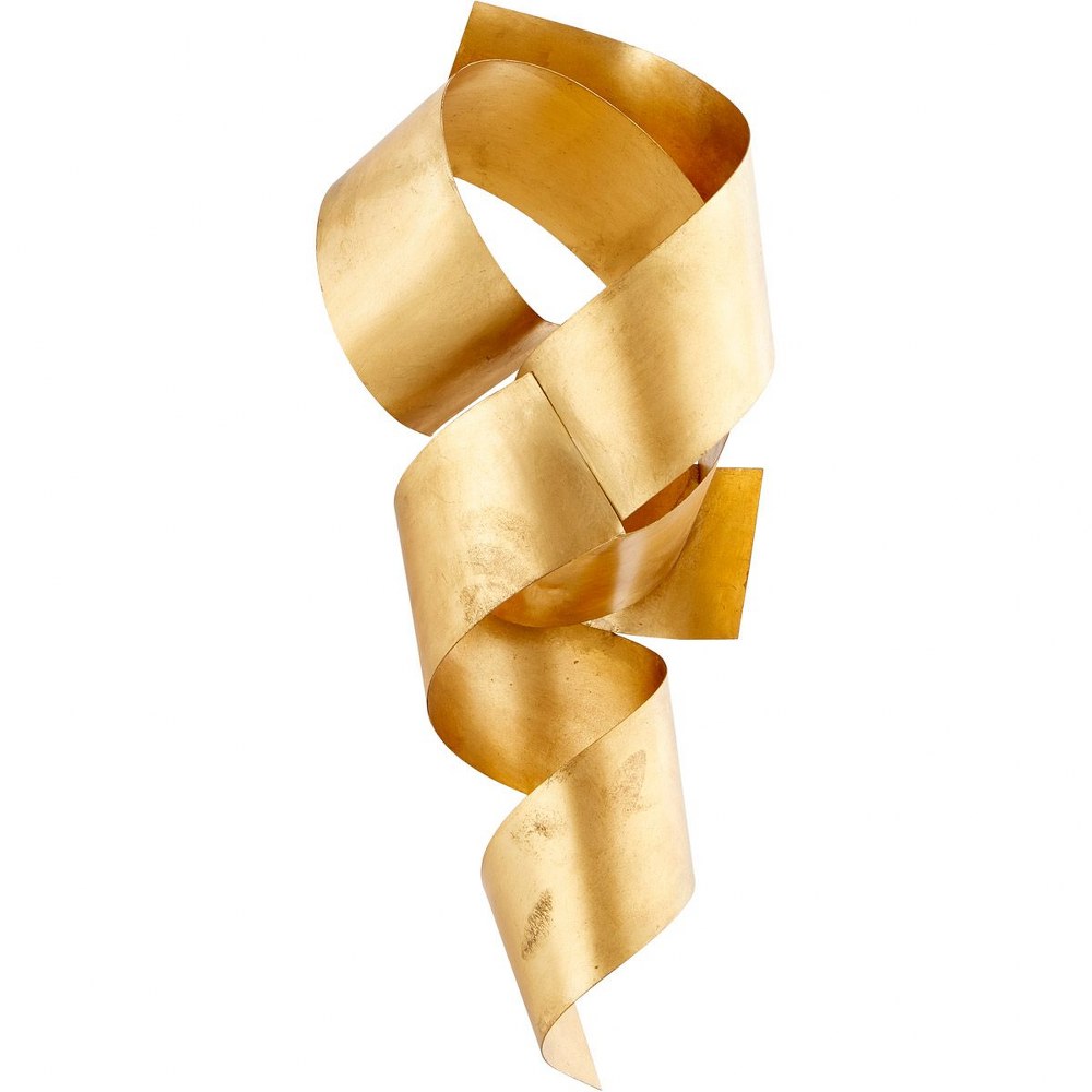 Cyan lighting-10987-Ribbons - sculpture - 13.5 Inches Wide by 33.5 Inches High   Gold Leaf Finish