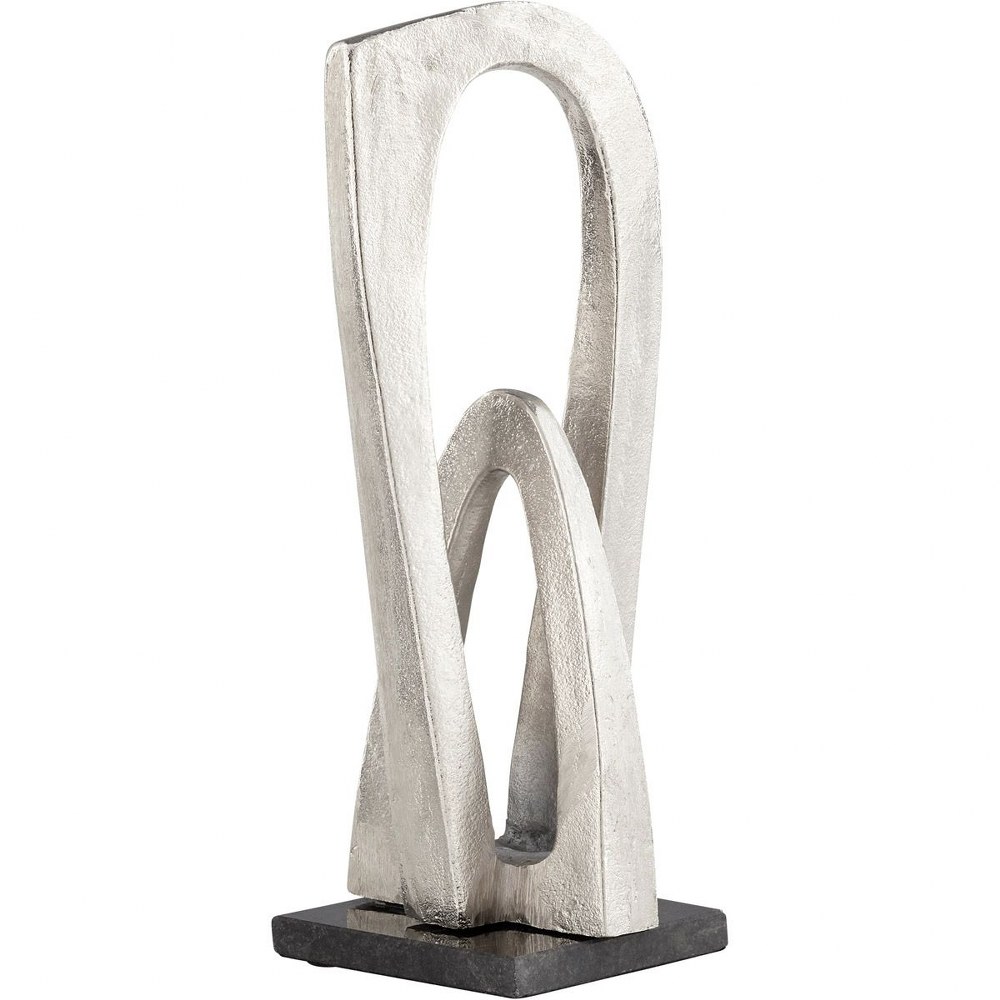 Cyan lighting-11012-Double Arch - sculpture - 5.25 Inches Wide by 14 Inches High   Silver Finish