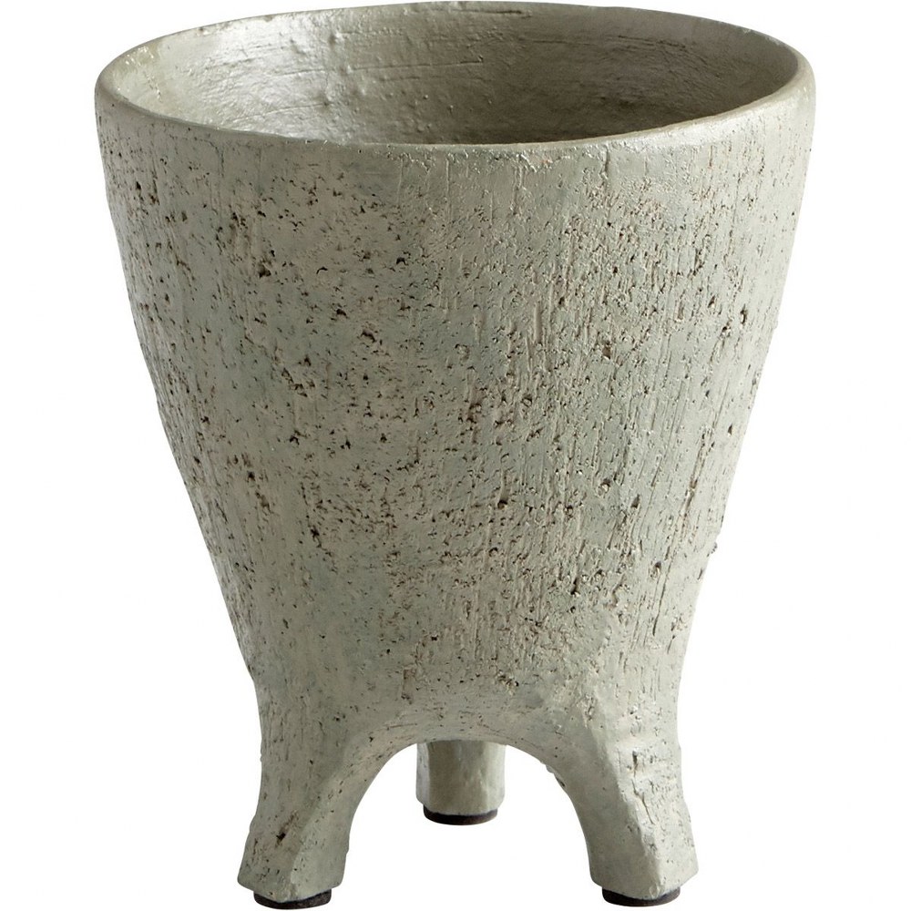 Cyan lighting-11018-Molca - small Vase - 6 Inches Wide by 7 Inches High   Gray Finish