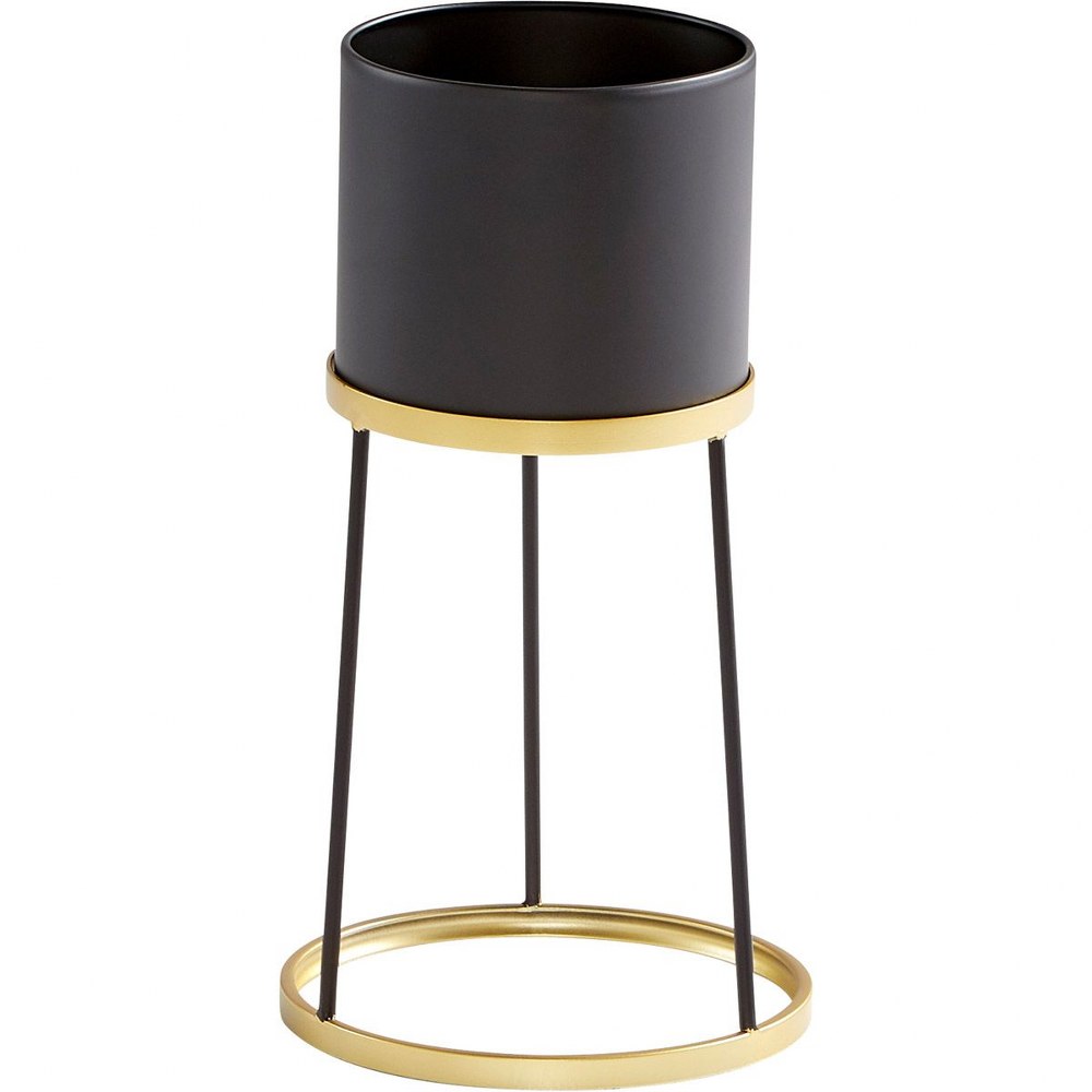 Cyan lighting-11038-Liza - small stand - 11.75 Inches Wide by 22 Inches High   Gold/Black Finish