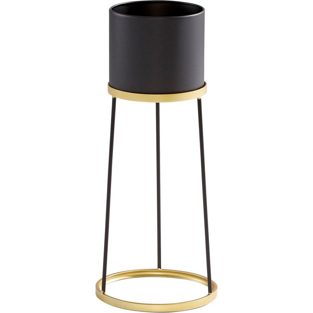 Cyan lighting-11039-Liza - Large stand - 11.75 Inches Wide by 28 Inches High   Gold/Black Finish