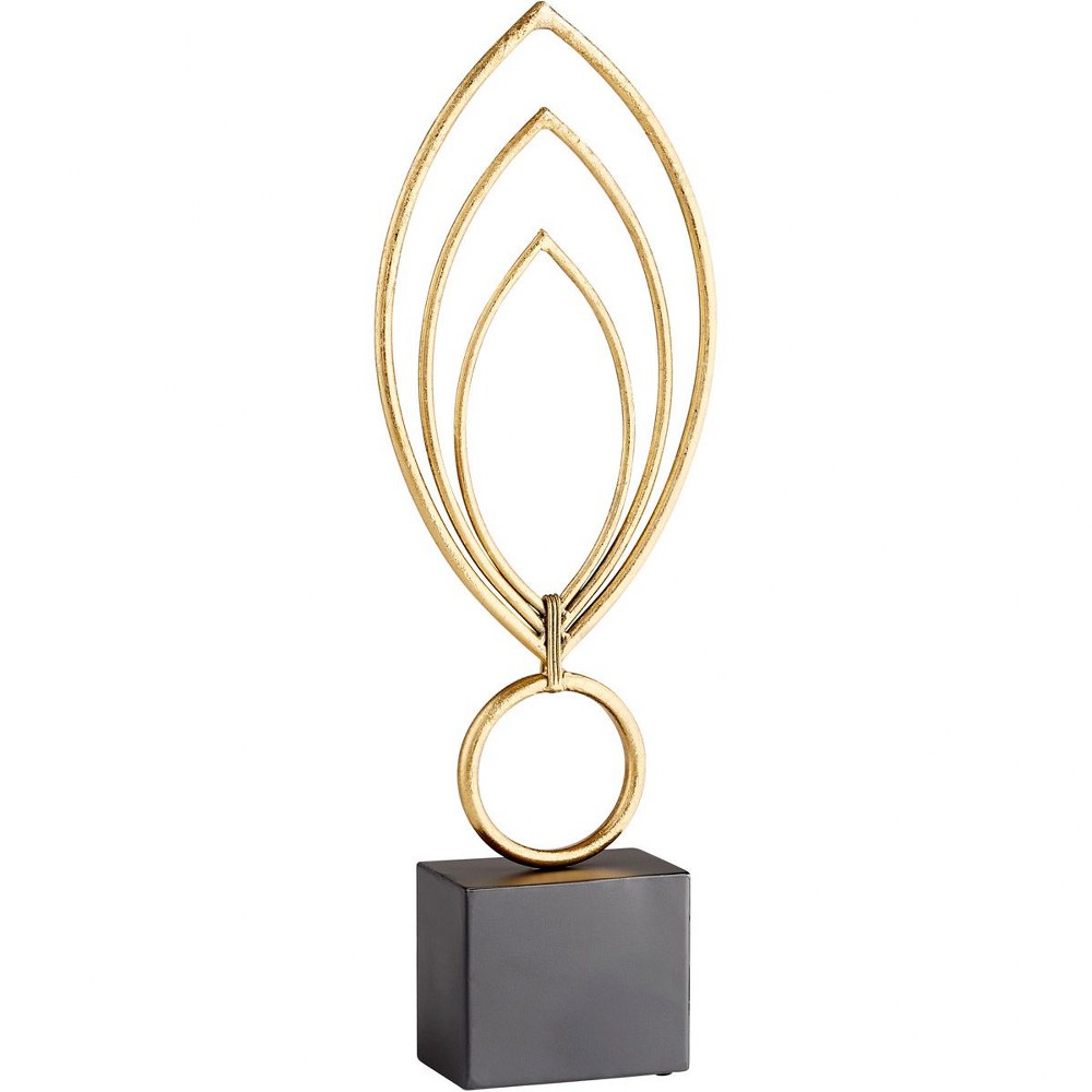 Cyan lighting-11044-Nova - sculpture - 8 Inches Wide by 23.5 Inches High   Gold/Black Finish