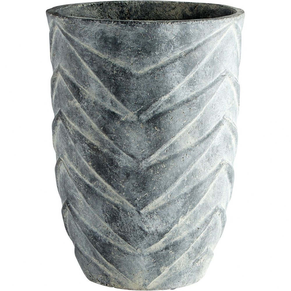 Cyan lighting-11061-Bullard - Large Planter - 13 Inches Wide by 17.75 Inches High   Pewter Gray Finish