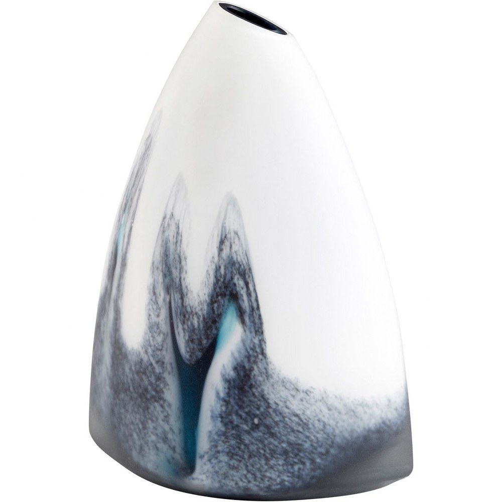 Cyan lighting-11080-Mystic Falls - 14.5 Inch Large Vase   Blue/White Finish