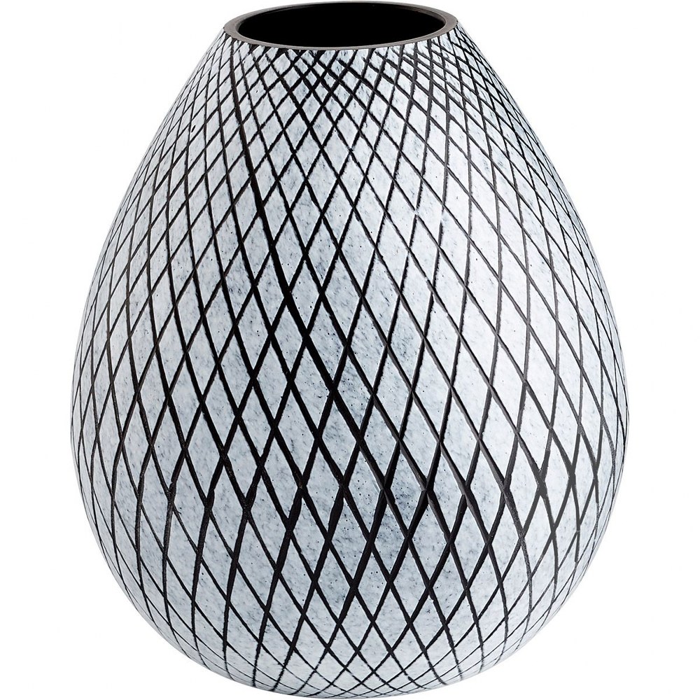 Cyan lighting-11094-Bozeman - Medium Vase - 8 Inches Wide by 9.5 Inches High   Frosted Grey Finish