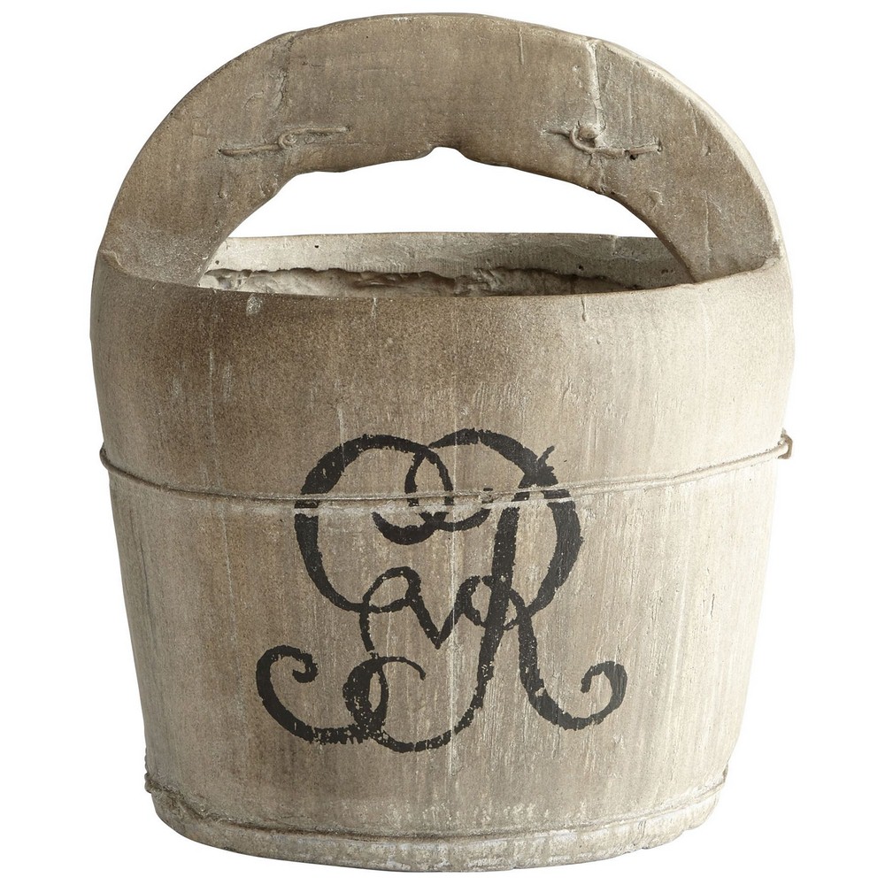 Cyan lighting-08685-A Drop In The Bucket - Planter - 14.5 Inches Wide by 17.5 Inches High   Ash Brown Finish