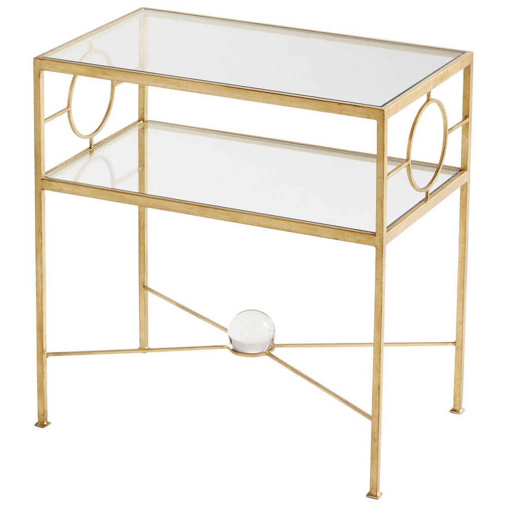 Cyan lighting-08832-Auric Orbit - Table - 14.5 Inches Wide by 23.75 Inches Long   Gold Leaf Finish