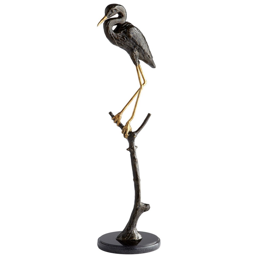 Cyan lighting-08835-Midnight Avian - 30.50 Inch sculpture   Old World/Gold Finish