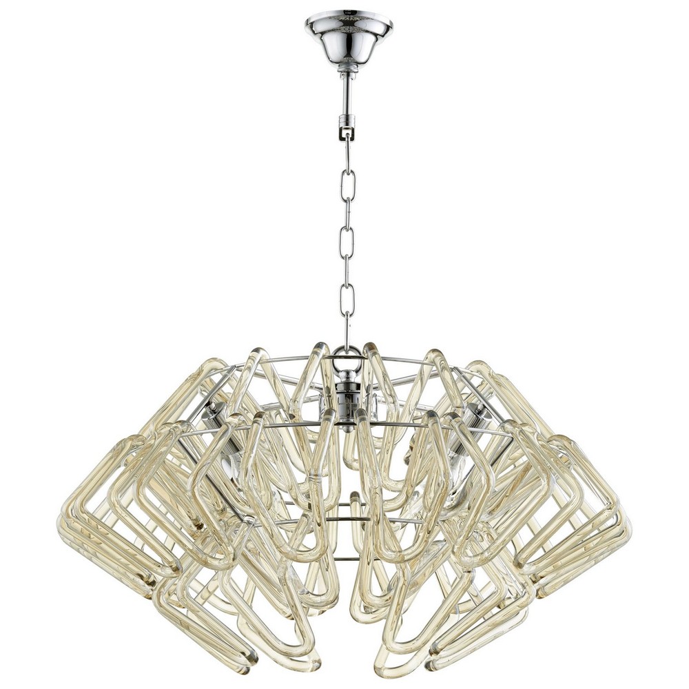 Cyan lighting-08836-Roswell - Four Light Pendant - 30.5 Inches Wide by 25 Inches High   Chrome Finish