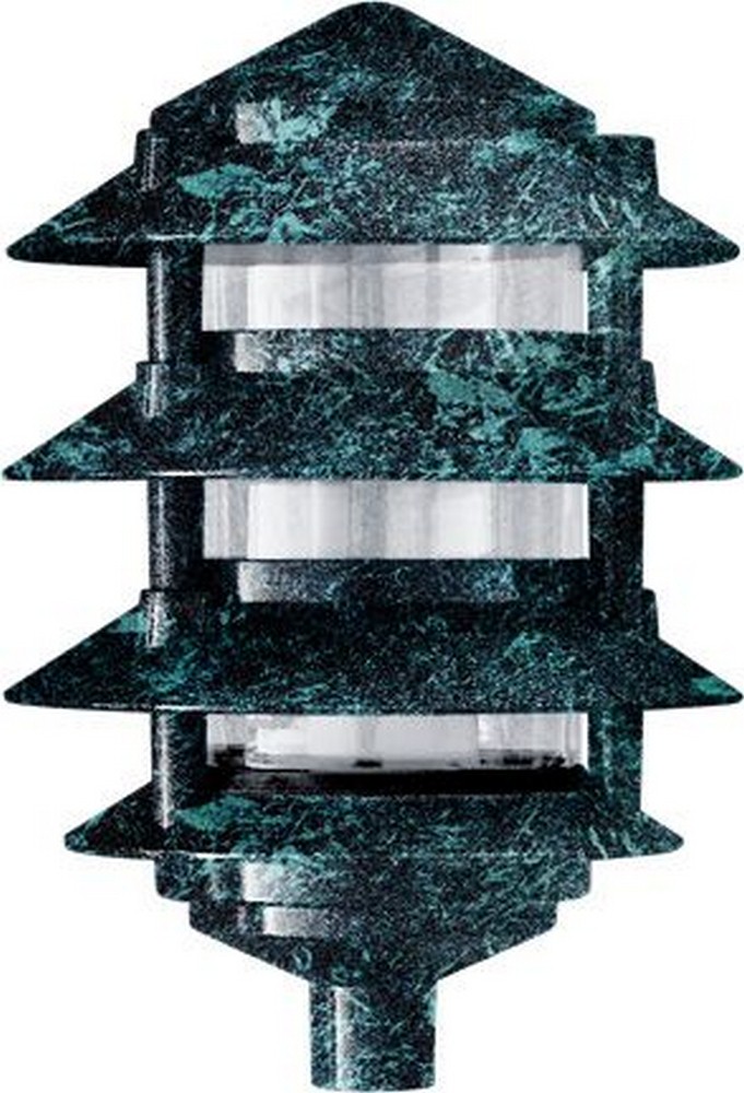 Dabmar-D5200-VG-Four-Tier Pagoda Area Light Verde Green  Black Finish - Pagoda Fixture 4 Tier 7 Watt Pl7 120 Volt