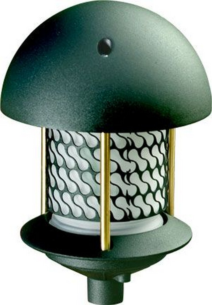 Dabmar-D8150-G-Round Top Pagoda Light Green  Black Finish - Round Top Pagoda 7 Watt Pl7 1/2&quot; Base 120 Volt