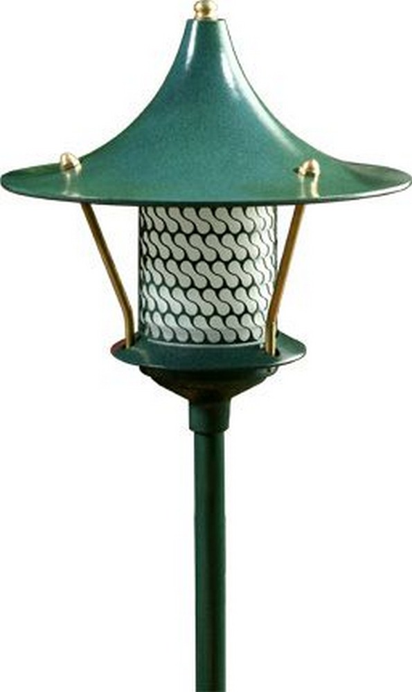 Dabmar-LV106A-G-Fair Top w/ 1/2 Inch Base   Green Finish - Flair Top Pagoda 1/2 Base 20 Watt 12 Volt Jc