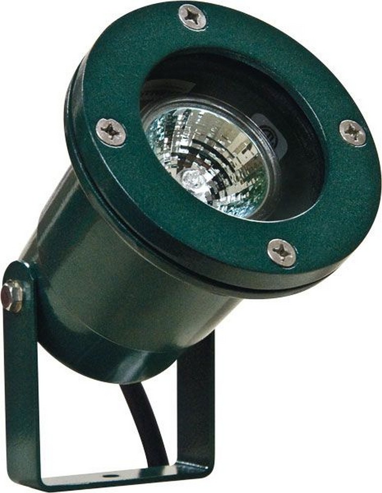 Dabmar-LV108-G-Light with Yoke   Green Finish - Spot Light with yoke 20 Watt 12 Volt Mr16