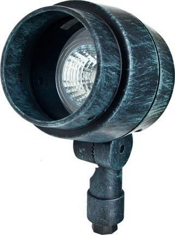 Dabmar-LV201-PG-7 Inch Directional Spot Light   Patina Green Finish with Clear Tempered Glass