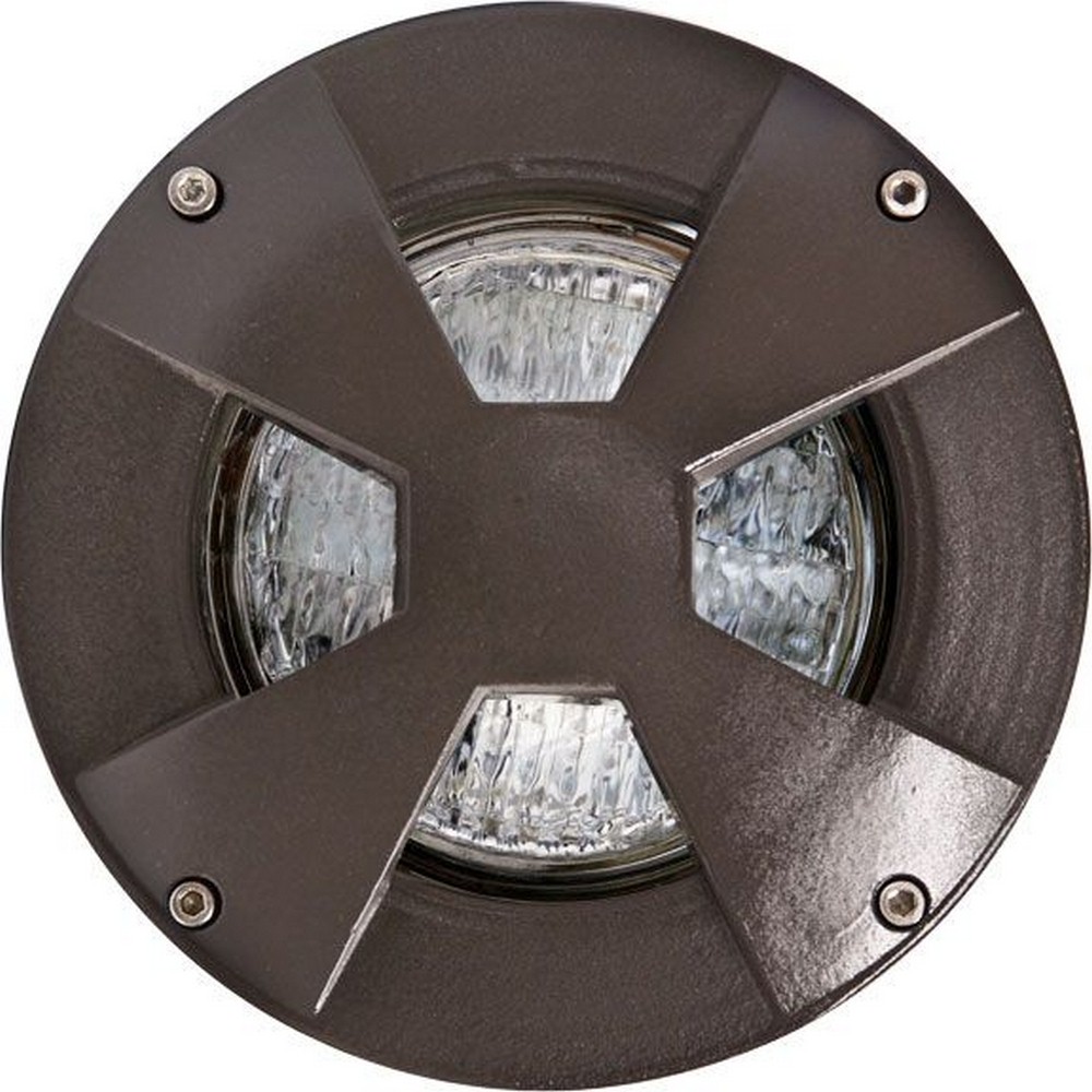 Dabmar-LV307-BZ-SLV-Well Light W/Driveover Cvr W/ Slv 35W Par36 12V   Bronze Finish with Clear/Tempered Glass