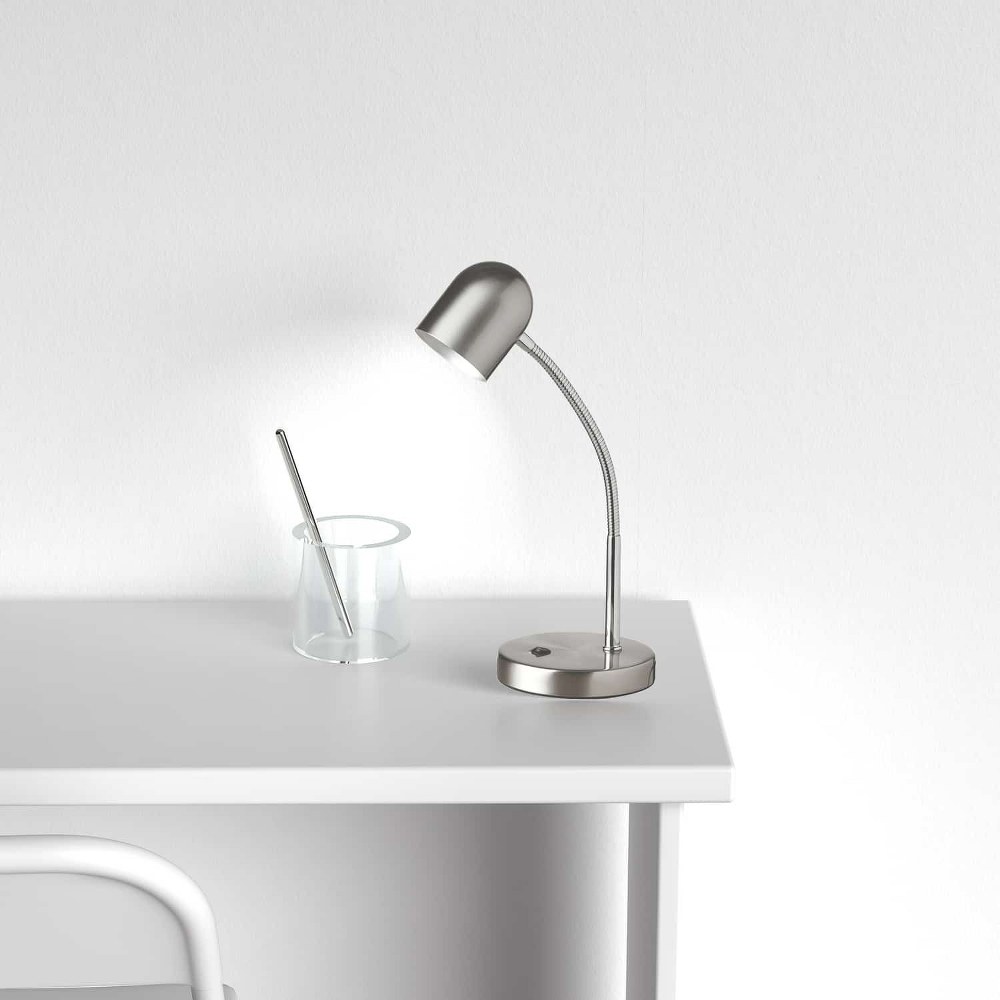 Dainolite 134LEDT-SC 13.8 Inch 5W 1 LED Table Lamp-Satin Chrome Finish - Picture 2 of 5