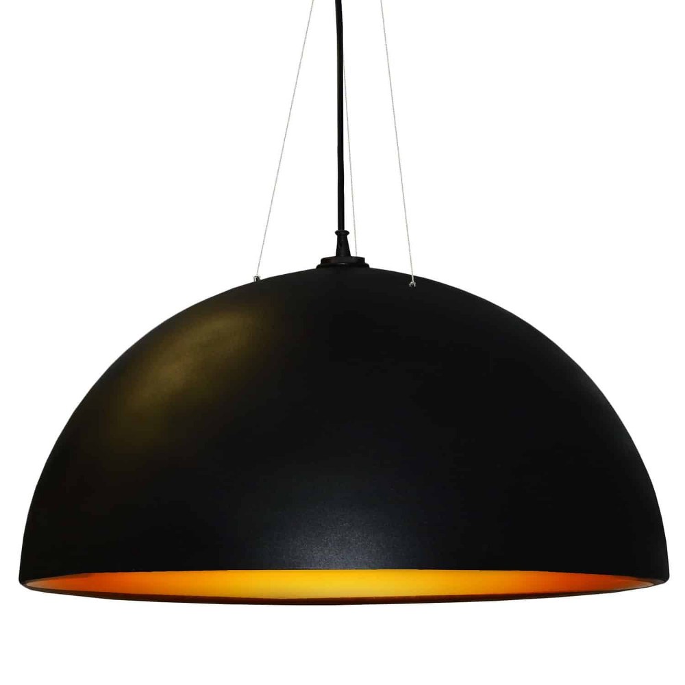 Dainolite-114-313P-BK-GLD-3 Light Pendant Black/Gold  Black/Gold Finish