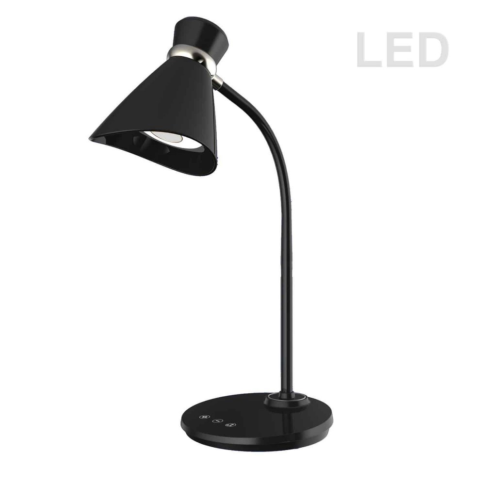 Dainolite-132LEDT-BK-16 Inch 6W 1 LED Table Lamp   Black Finish