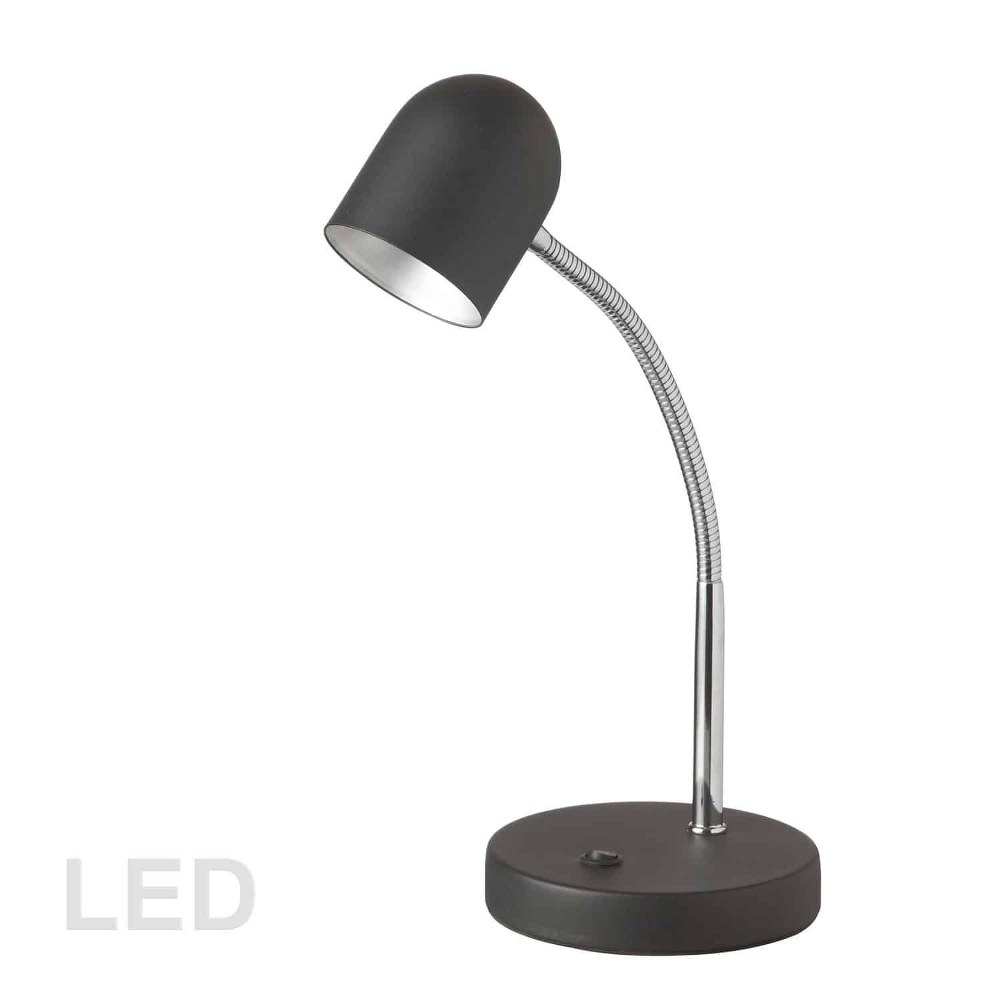 Dainolite-134LEDT-BK-13.8 Inch 5W 1 LED Table Lamp Black  Black Finish